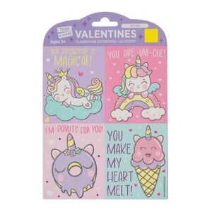 Valentines Cards For School Tear & Share Classroom Exchange 28 Count Unicorns